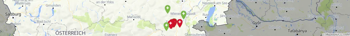 Kartenansicht für Apotheken-Notdienste in der Nähe von Ternitz (Neunkirchen, Niederösterreich)